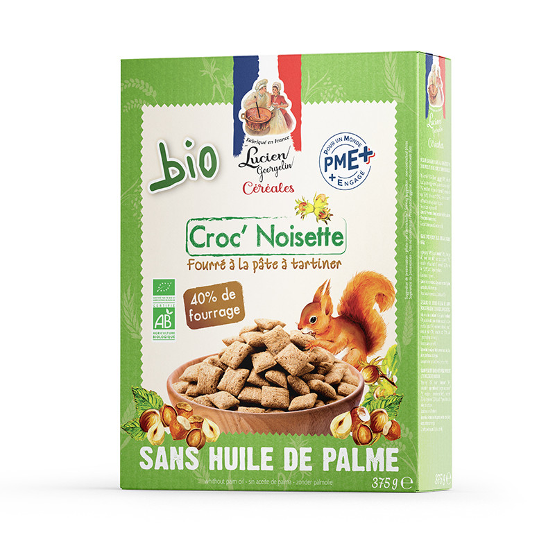 CEREALES FOURREES PATE A TARTINER NOISETTE CACAO 375GR, ELIBIO